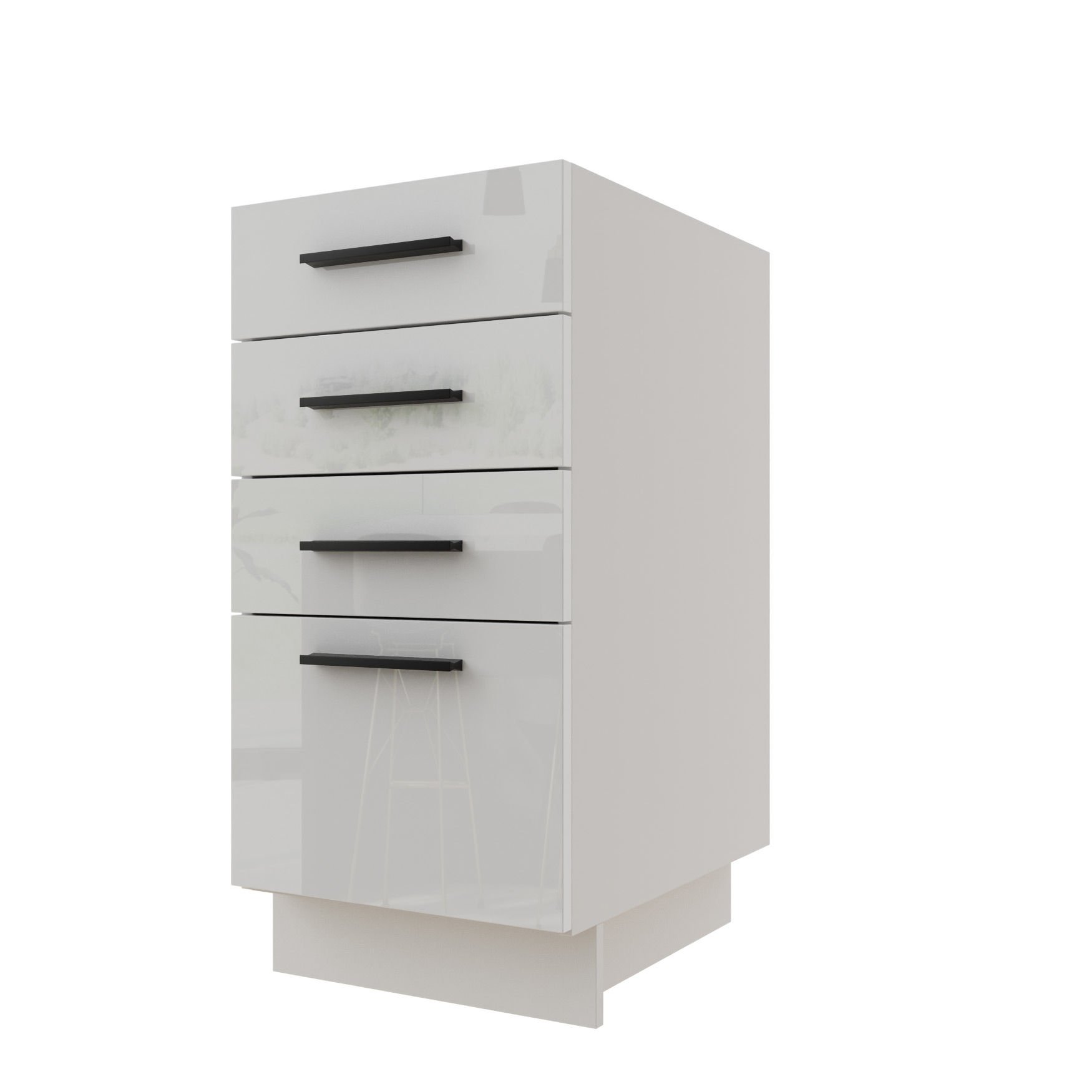 Torino Szafka Dolna D4M/40 Metabox Biały Połysk