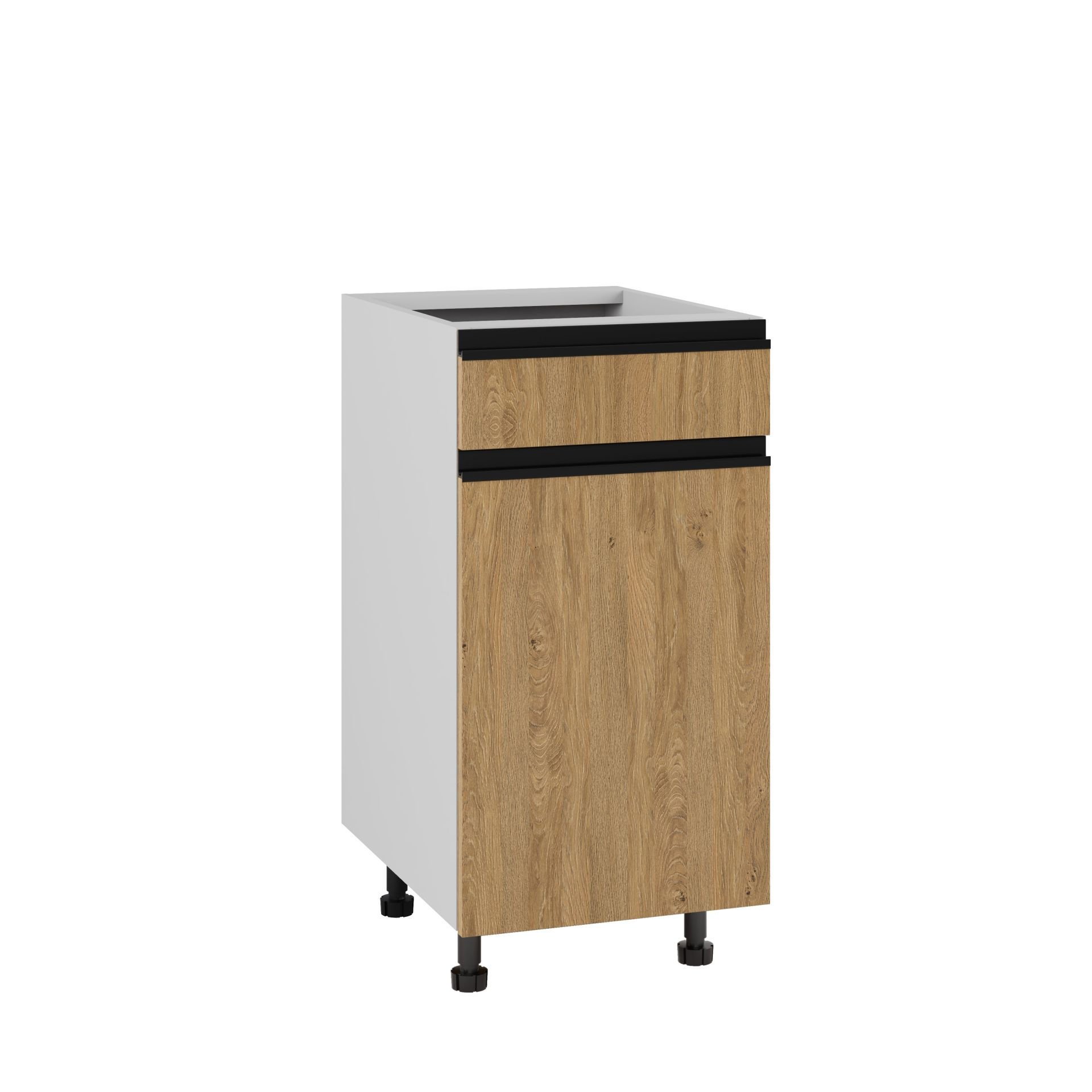 Bari Plus Szafka Dolna Prawa D1S-40_Metabox Dąb Kamienny
