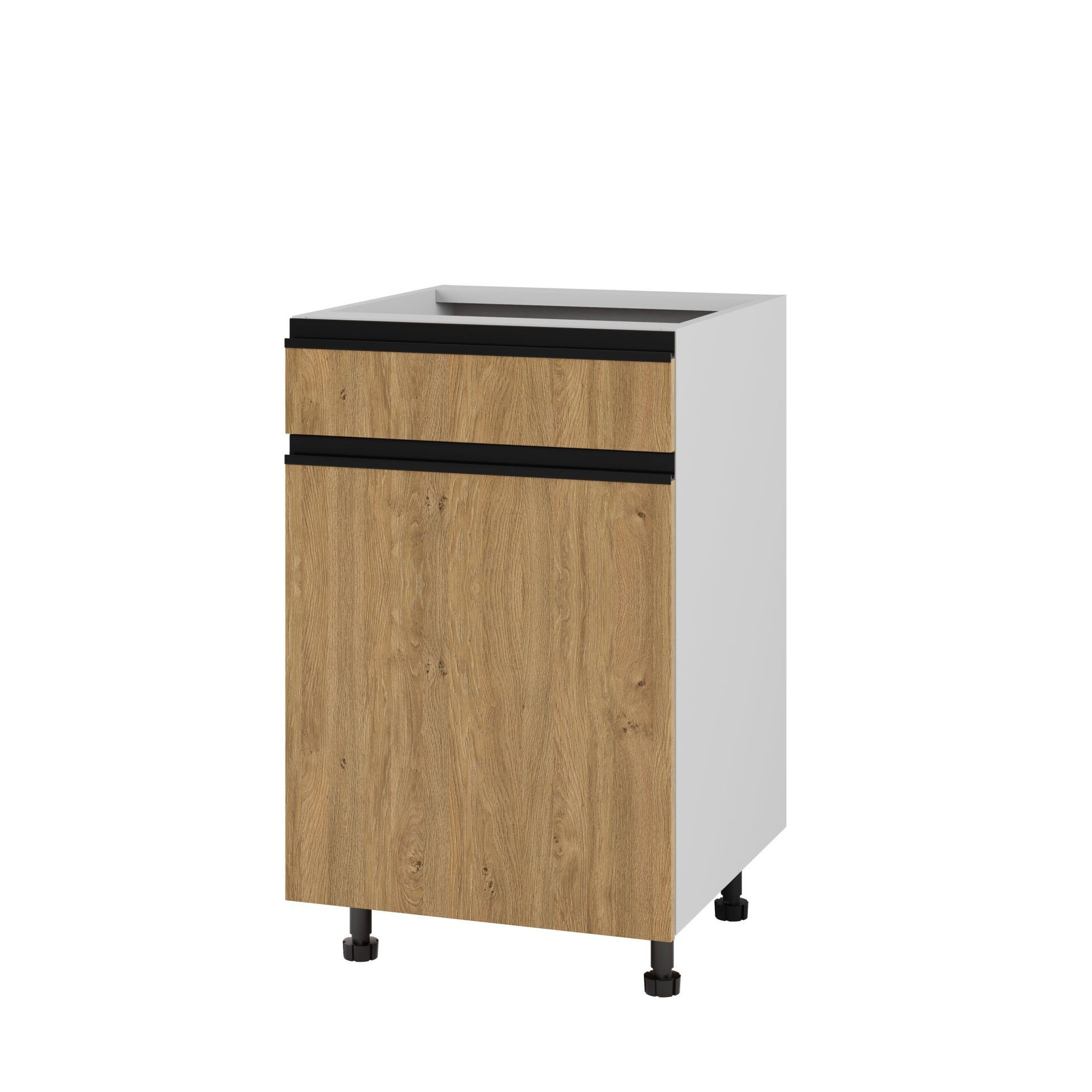 Bari Plus Szafka Dolna Lewa D1S-50_Modern Dąb Kamienny