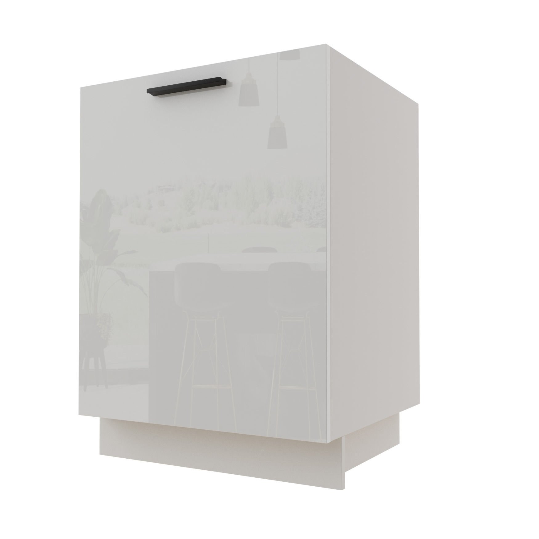 Torino Szafka Dolna D1D/60 Biały Połysk