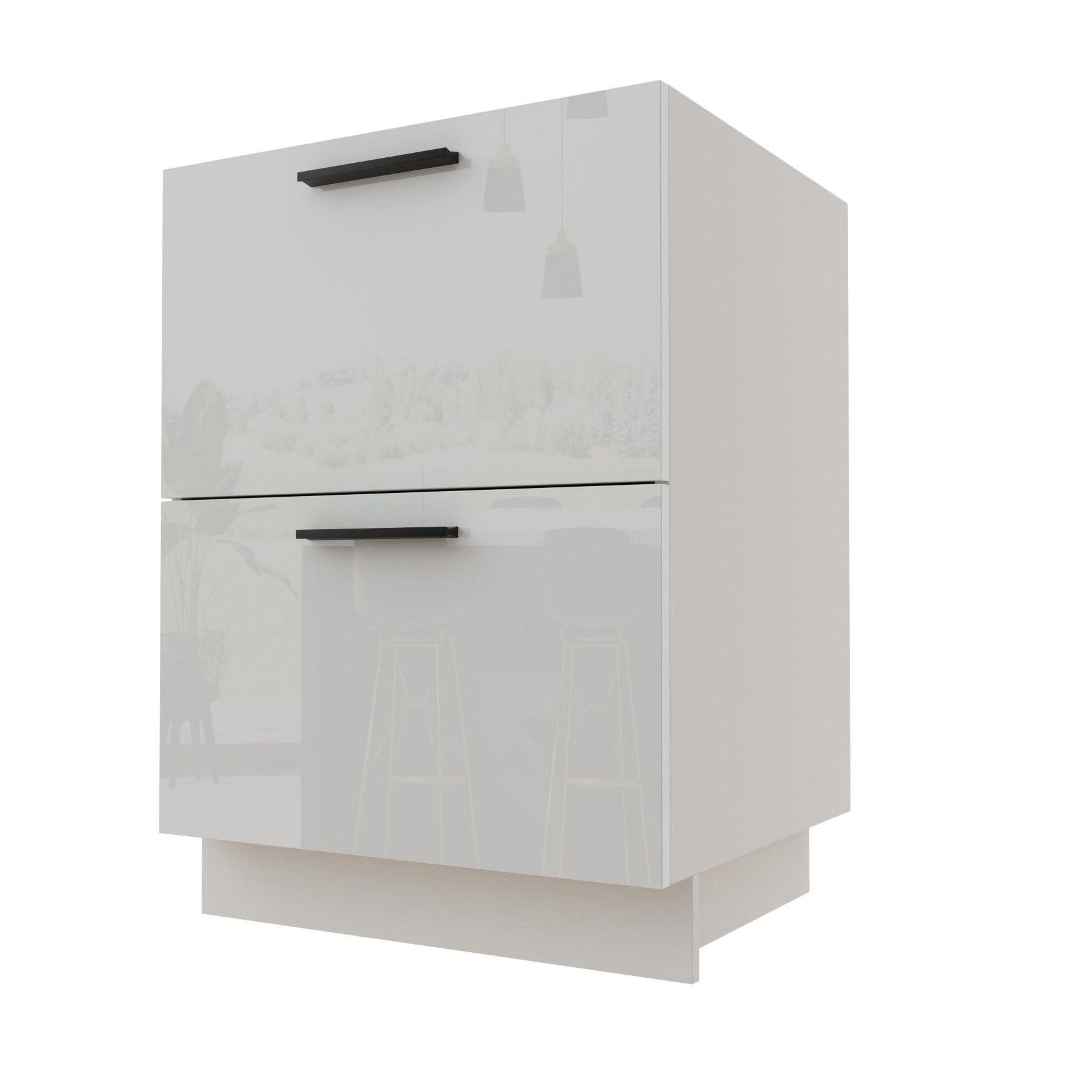 Torino Szafka Dolna D2M/60 Metabox Biały Połysk