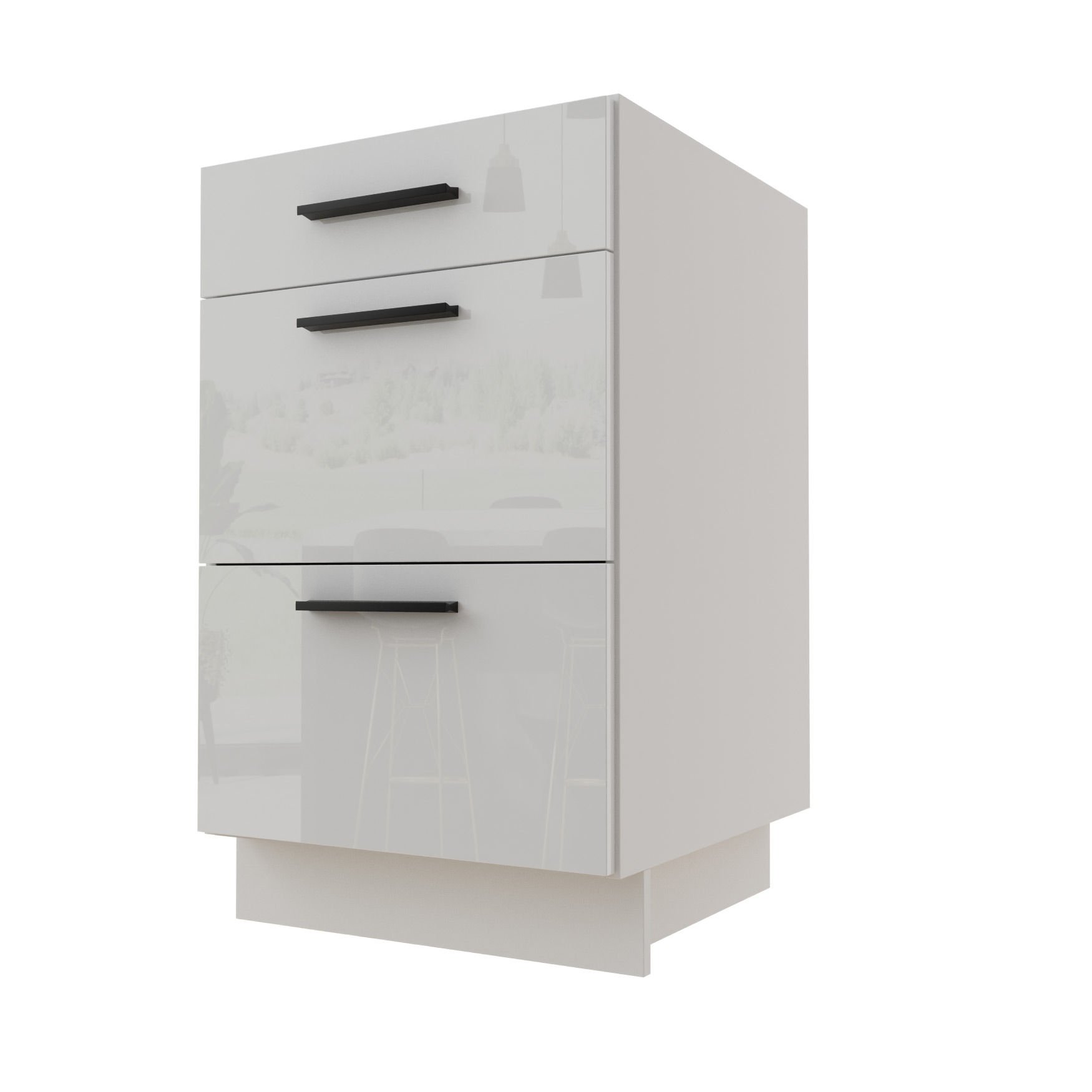 Torino Szafka Dolna D3M/50 Metabox Biały Połysk