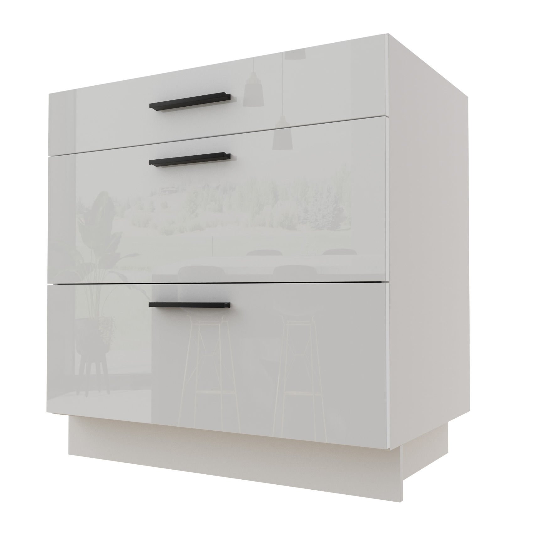 Torino Szafka Dolna D3M/80 Metabox Biały Połysk