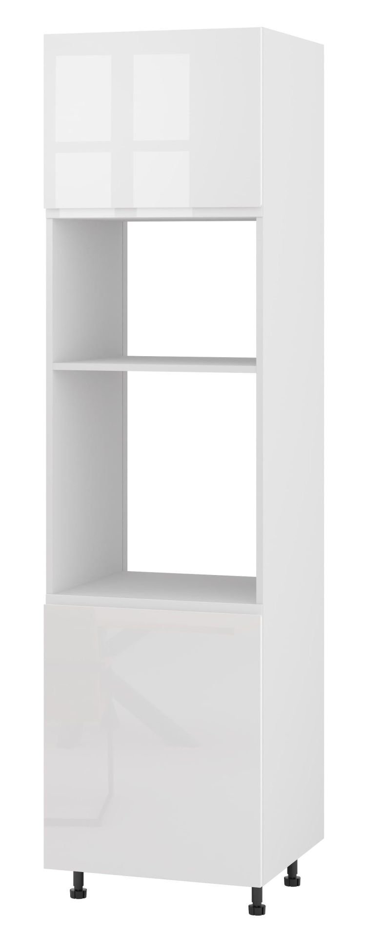 Alba Słupek Pod Zabudowę Piekarnika/Mikrofalówki Wysoki Lewy Dpp-60-38-220 Hk-Xs Blum Biały Połysk