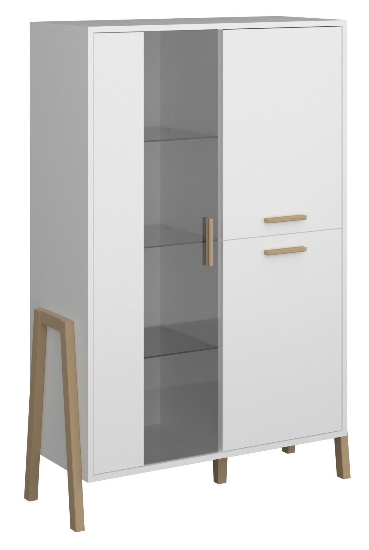 Witryna Niska Belle 2D1W Biała