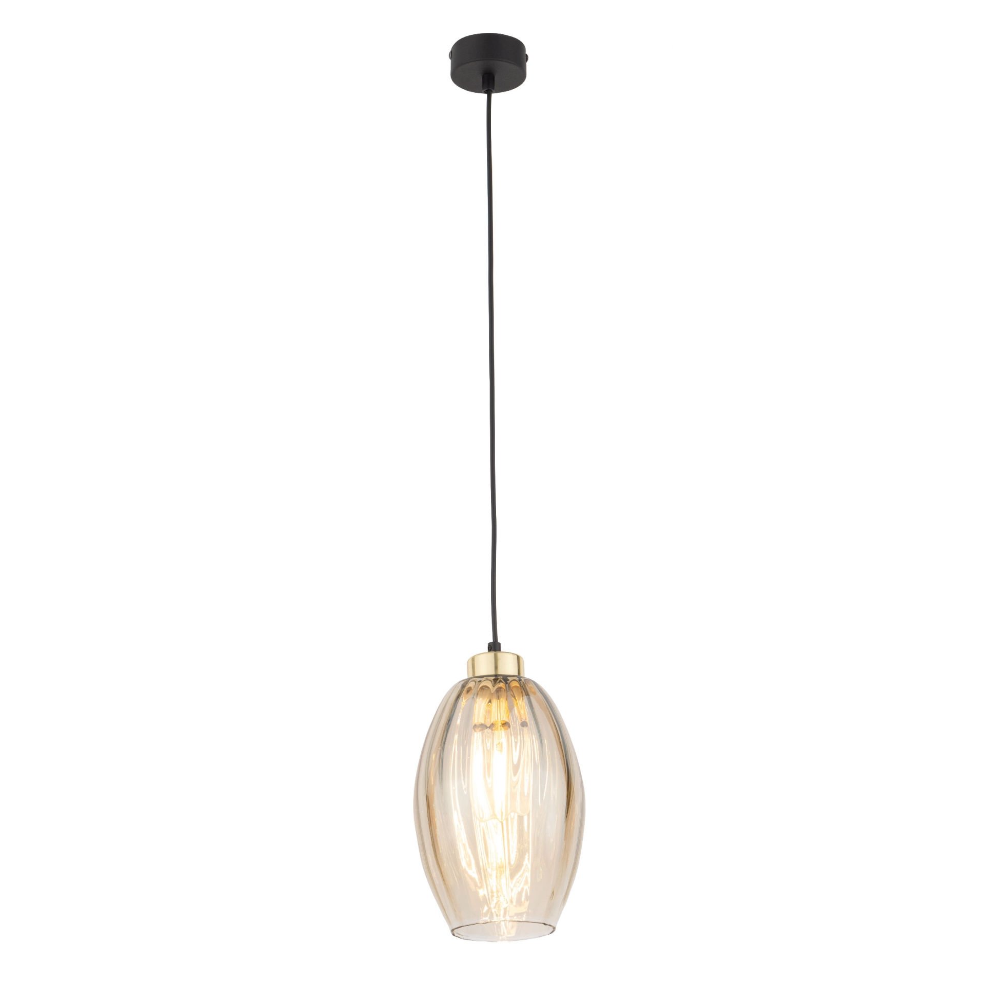 Lampa Wisząca Sebo 4633 1 Pł 1Xe27 Czarna/Złota