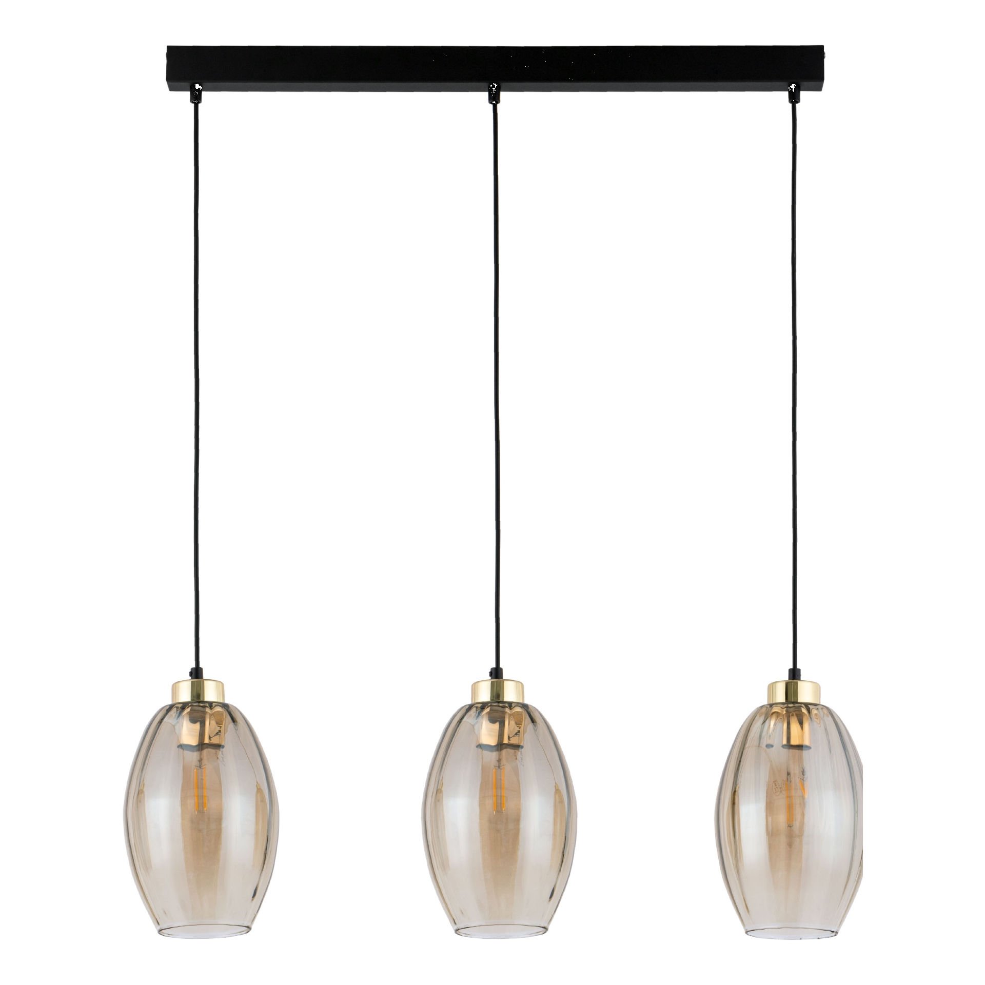 Lampa Wisząca Sebo 4635 3 Pł 3Xe27 Czarna/Złota