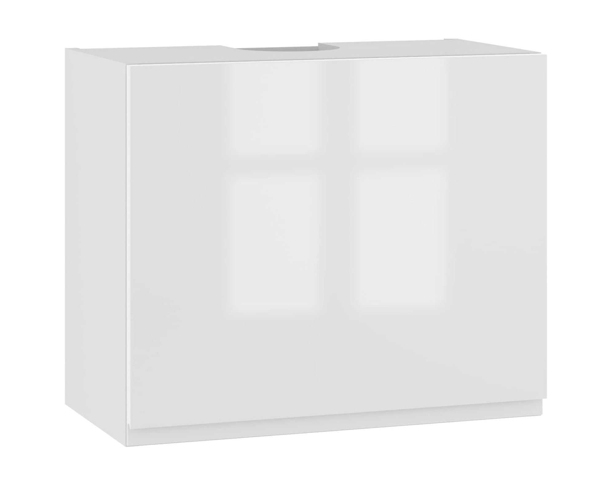 Alba Szafka Wisząca Prawa Ze Stalowym Okapem Gok-60 Biały Połysk