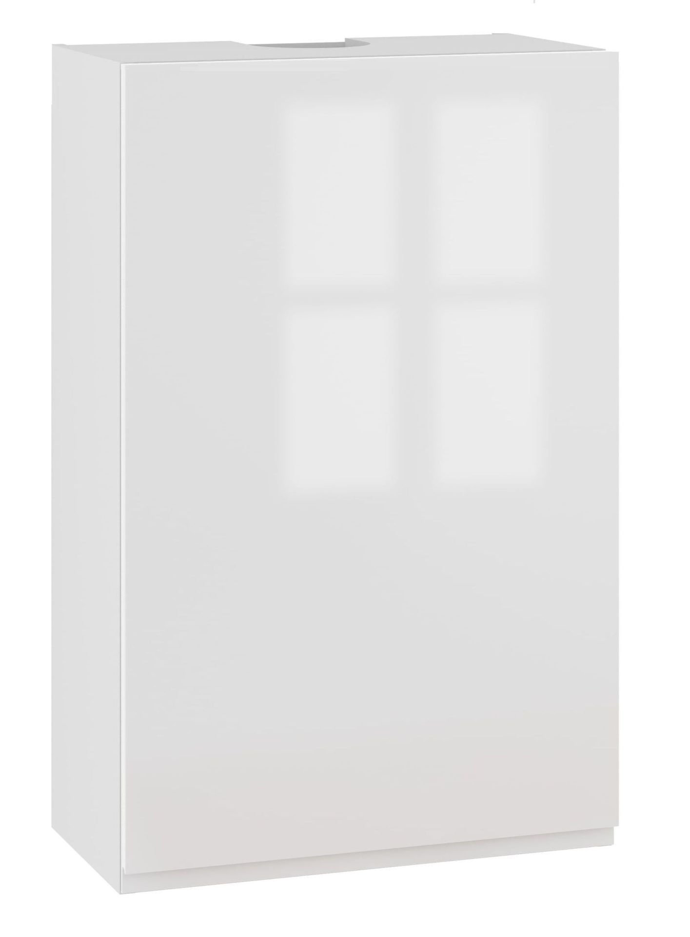 Alba Szafka Wisząca Wysoka Prawa Z Czarnym Okapem Gok-60-H92 Biały Połysk