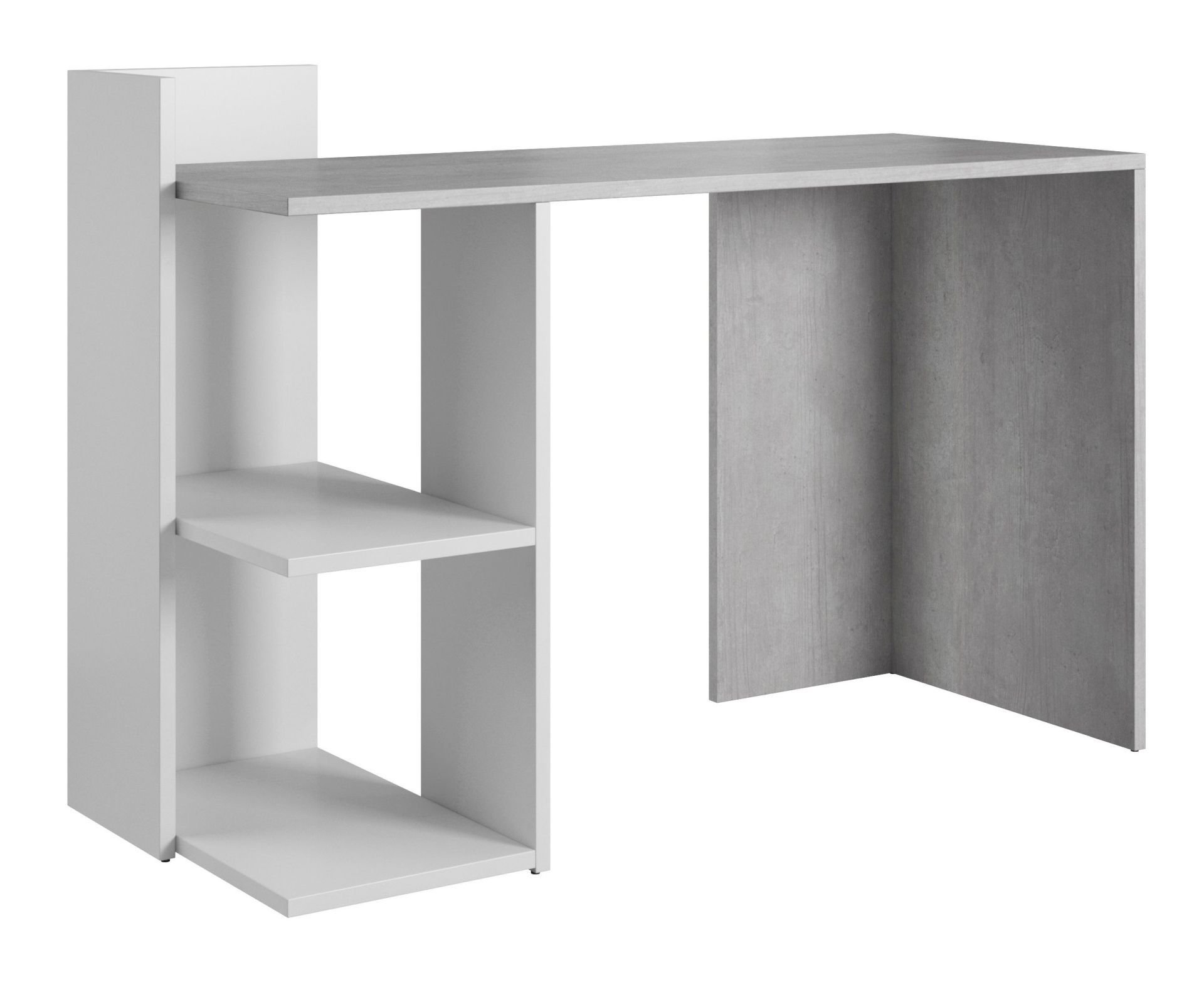 Biurko Paco 1 Beton / Biały Mat