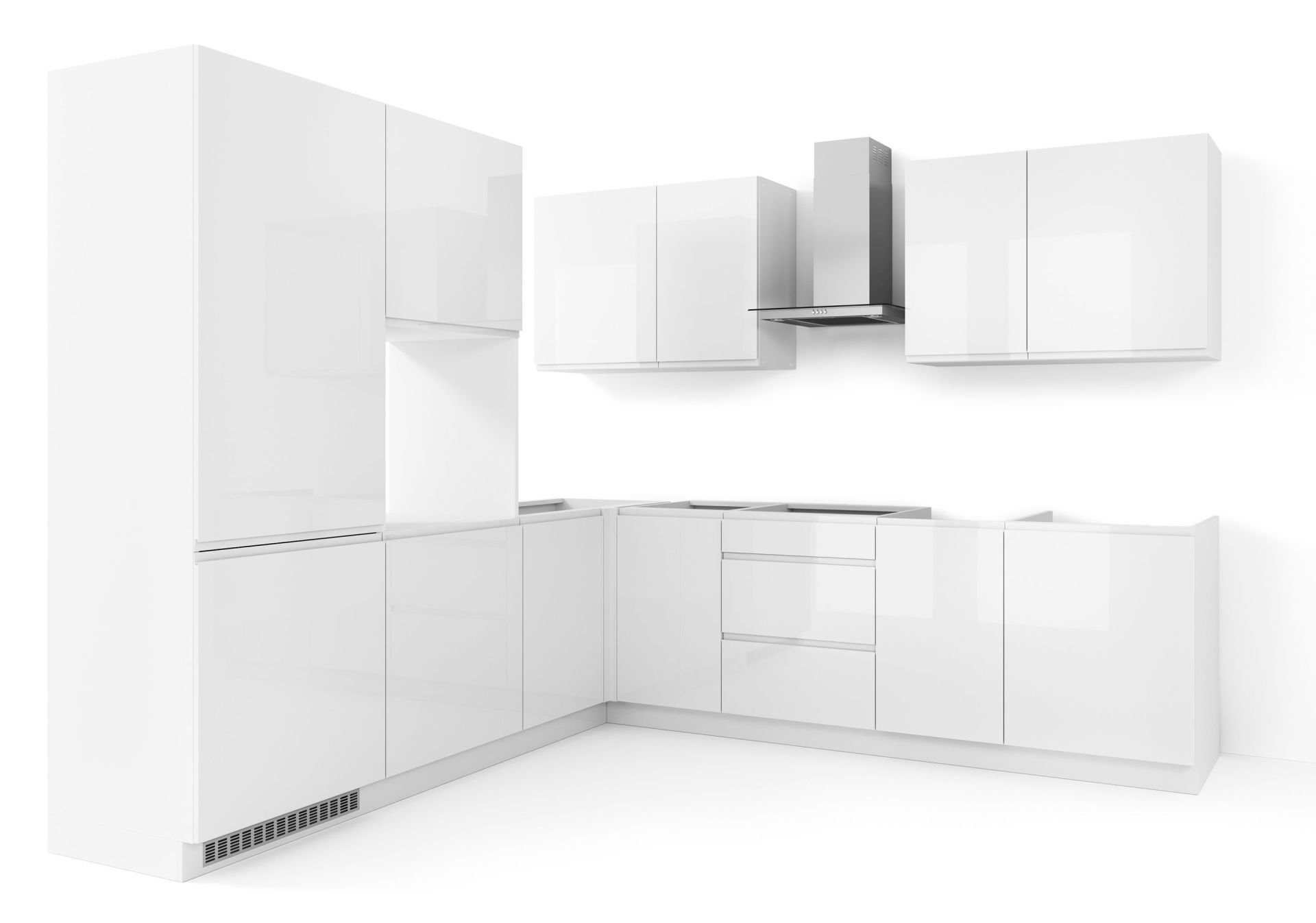 Zestaw Mebli Kuchennych Rimini 240X270-P Biały Połysk