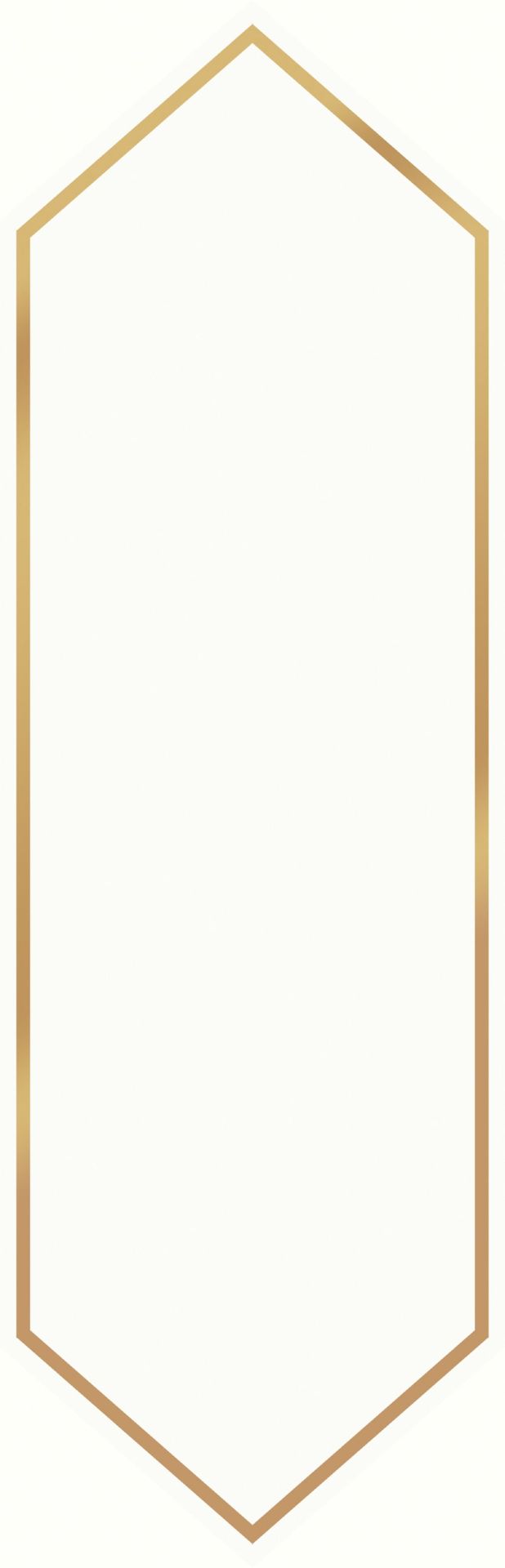 Dekor Big Arrow Gold Glossy 12,8X39,8 Cersanit