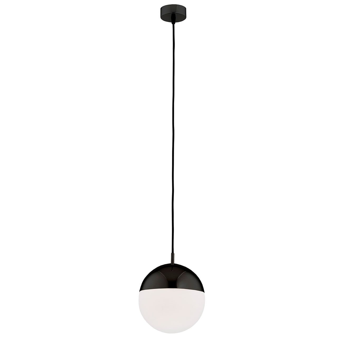 Lampa Wisząca Orfeo 8202 1Xe27 Czarna/Opal