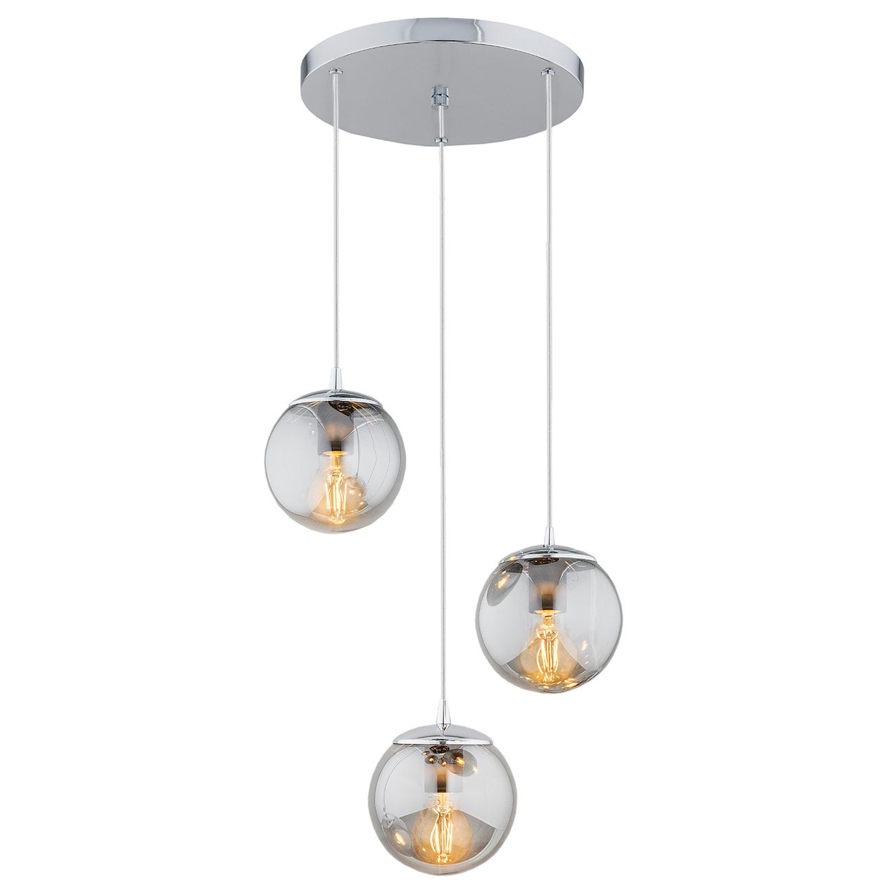 Lampa Wisząca Talla 6233 3Xe14 Chrom/Grafitowa