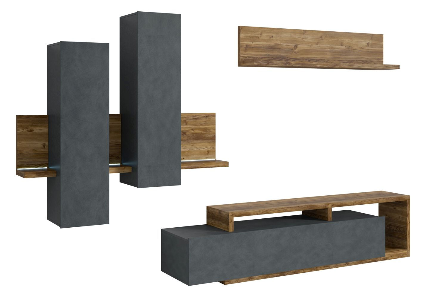 Meblościanka Bota 09 Matera / Świerk Alpejski