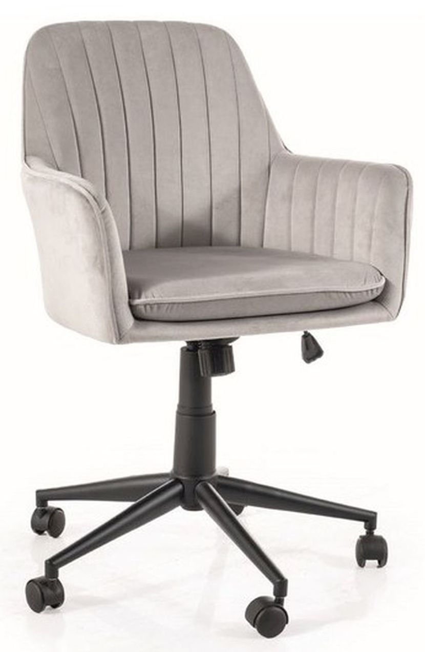 Fotel Obrotowy Q-886 Velvet Bluvel 03 Jasnoszary