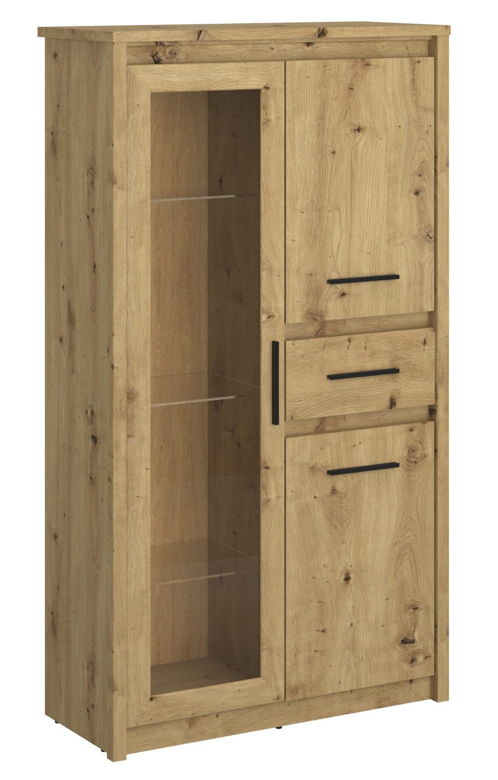 Witryna Ayson Niska 2D1W1S Dąb Artisan