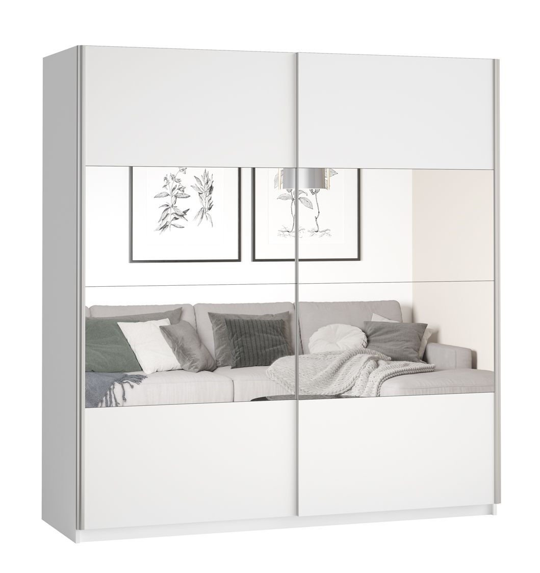 Szafa Beta 58 2D 221X210 Biały / Lustro
