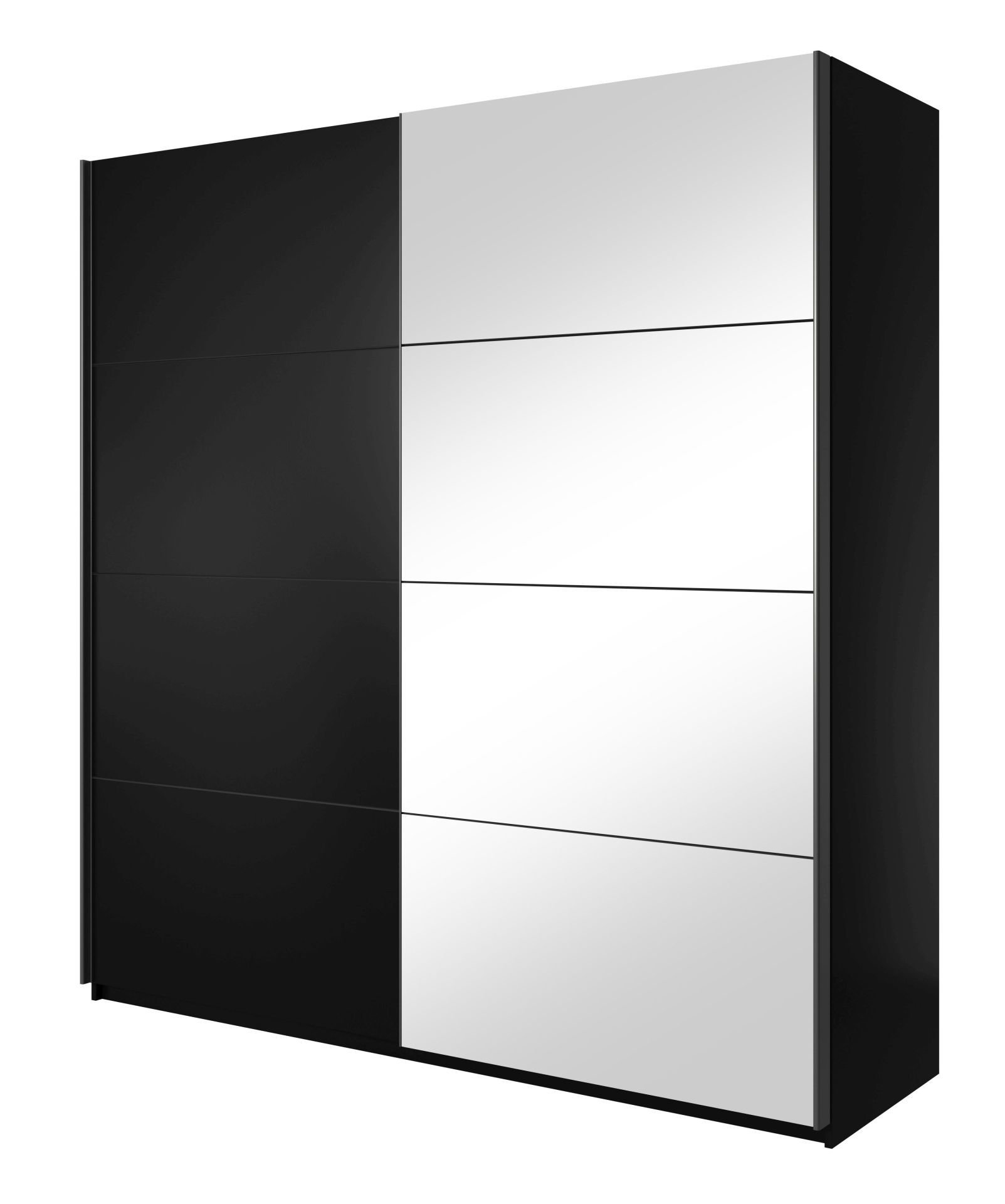 Szafa Beta 58 2D 221X210 Czarny / Lustro