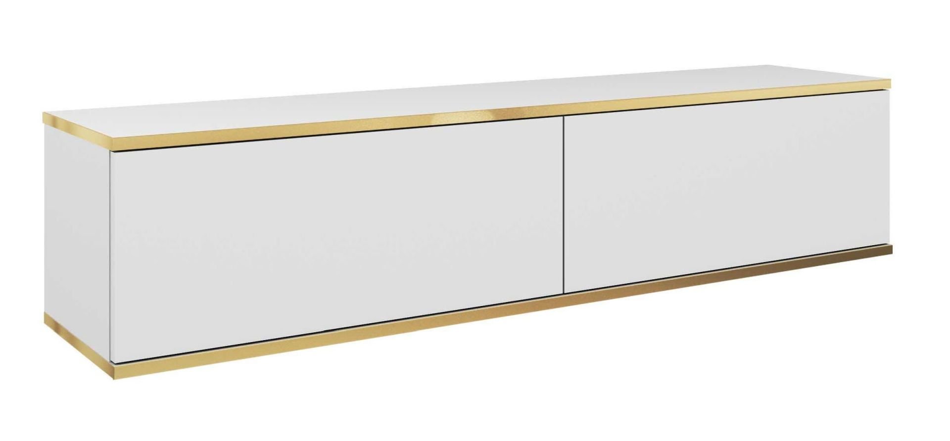 Szafka Rtv Oro 135 Złoty / Biała