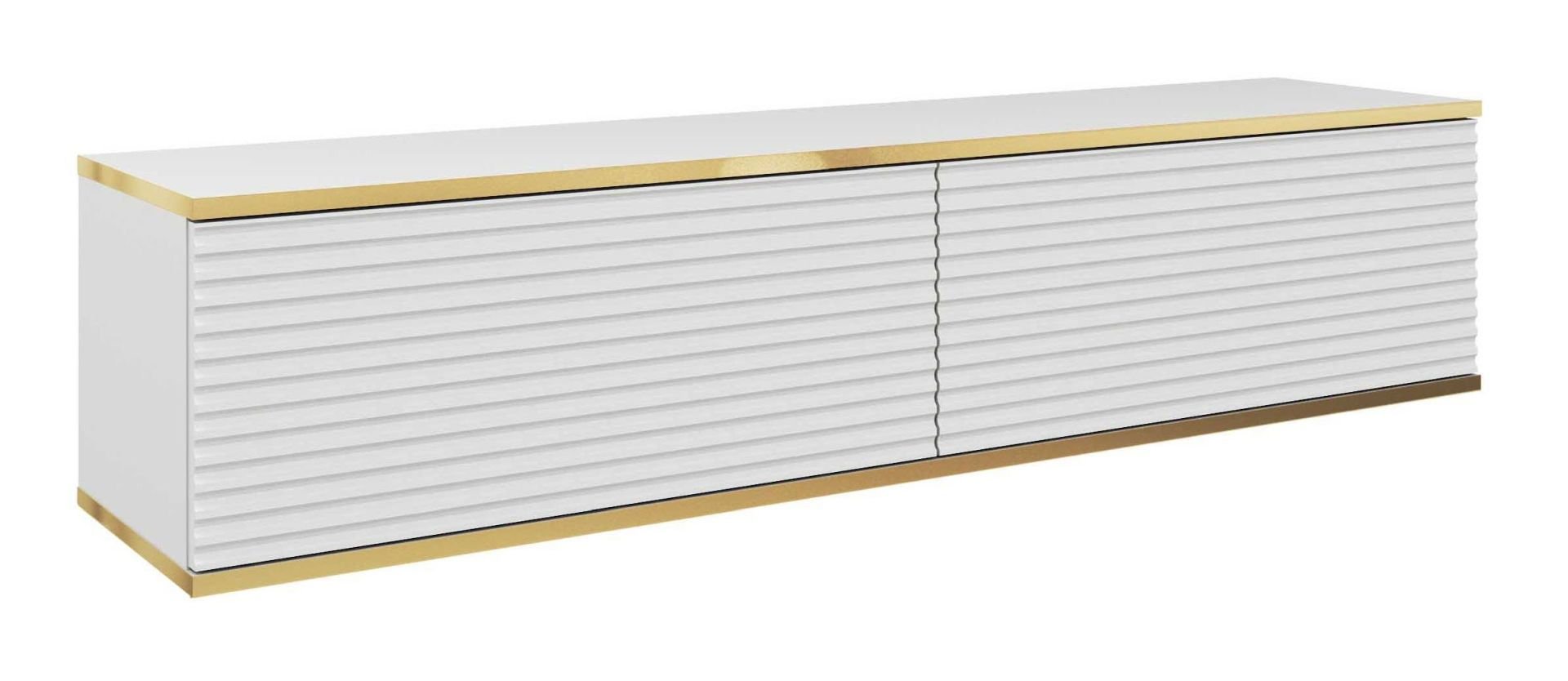 Szafka Rtv Oro Mdf 135 Złoty / Biała