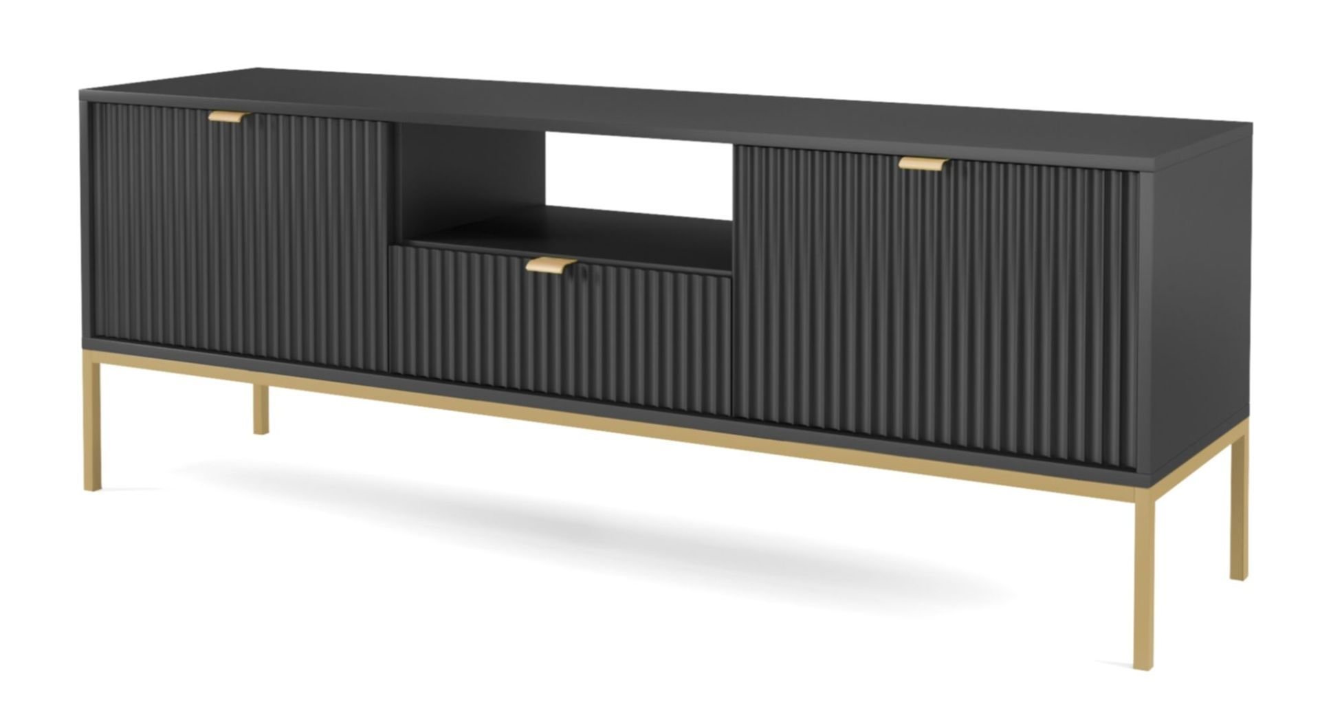 Szafka Rtv Nova Rtv154 Złoty / Czarna