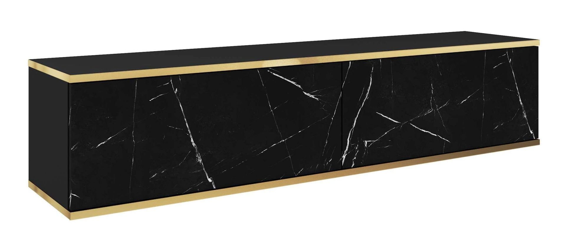 Szafka Rtv Oro 135 Złoty / Marmur Black Royal