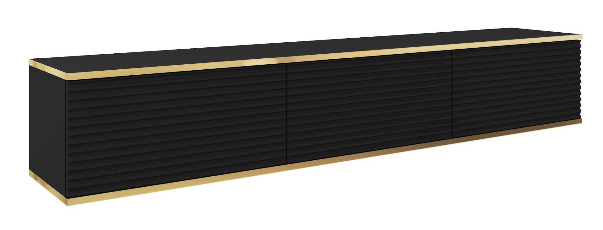 Szafka Rtv Oro Mdf 175 Złoty / Czarna