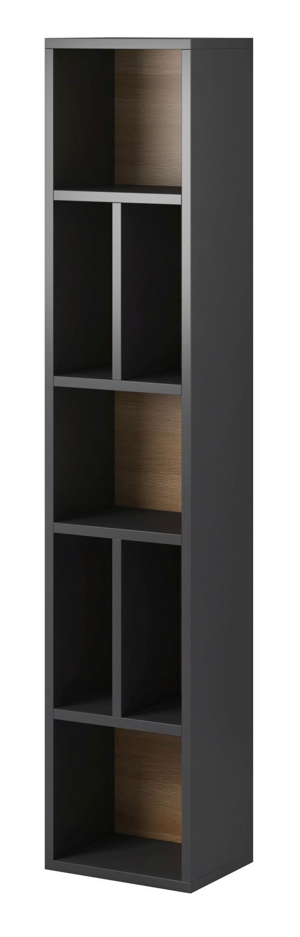 Regał Wiszący Toledo 88 Antracyt Połysk / Dąb Grandson