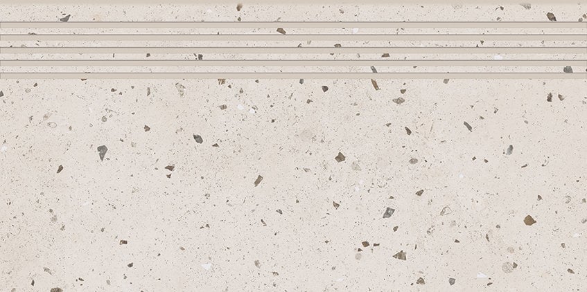 Stopnica Stracciatella Grey Steptread Mat Rect 29,8X59,8 Cersanit