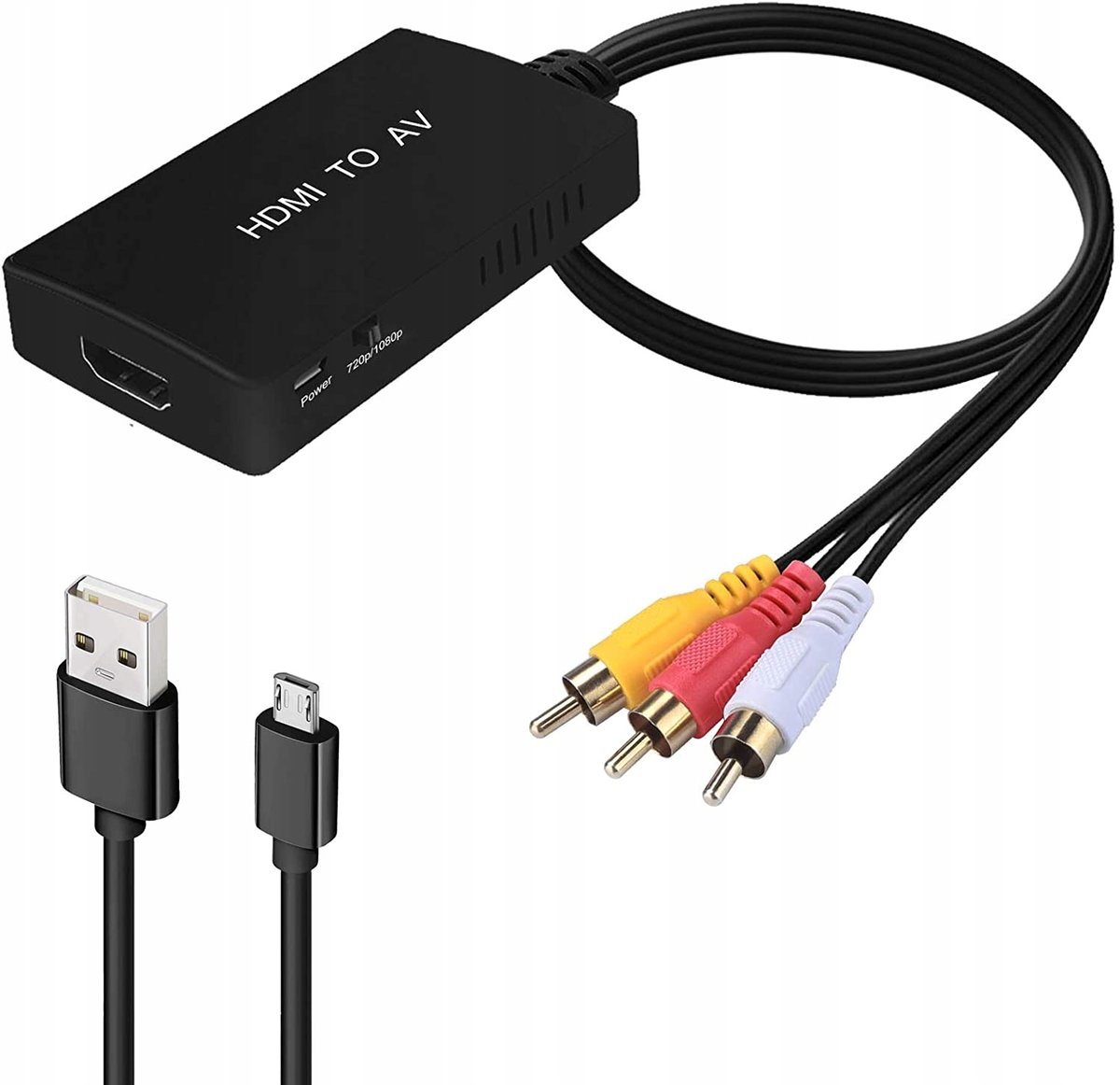 Konwerter Hdmi Do Rca Adapter Av Cinch Cvbs 1080