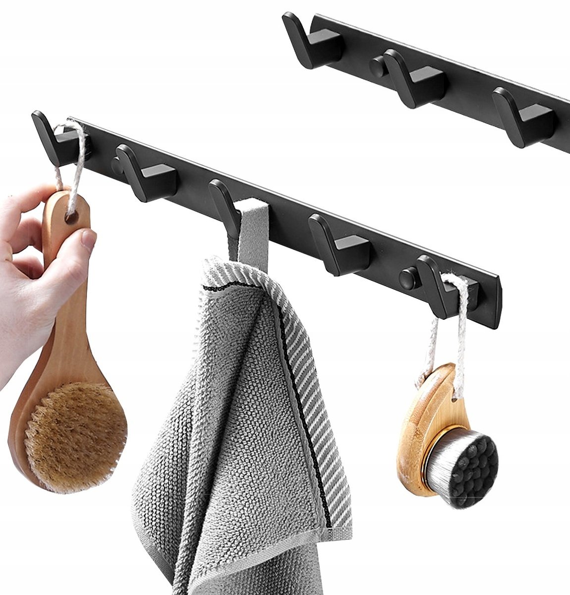 Panel Wieszakowy Loft - Czarny, Metalowy, Uniwersalny