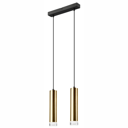 Lamkur Diego 39572 lampa wisząca zwis 2x10W E27 złota/czarna