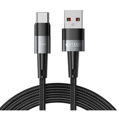 Kabel 6A 66W 2m PD USB - USB-C Tech-Protect UltraBoost szary