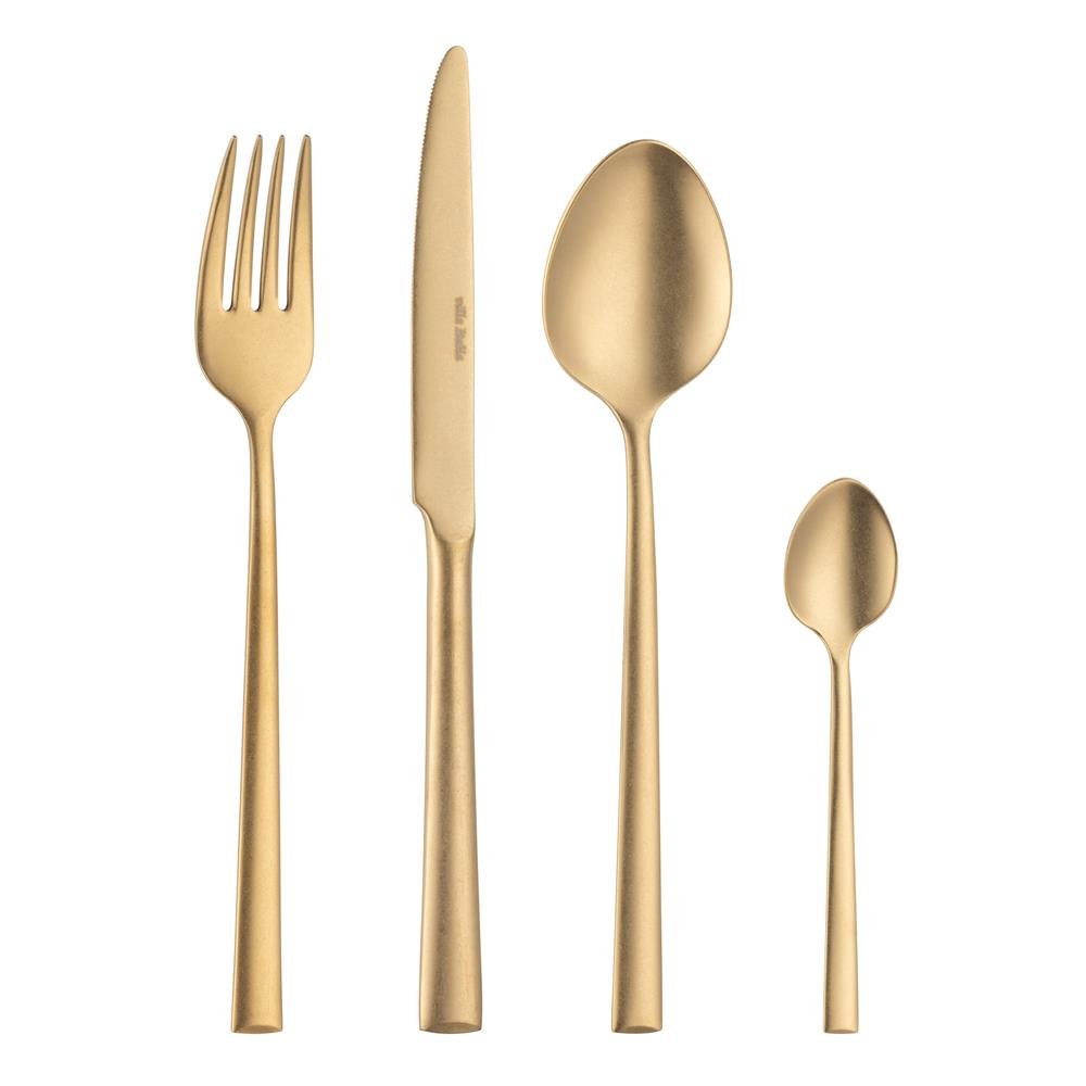 Zestaw sztućców 6 os 24 elementy invicta vintage gold villa italia