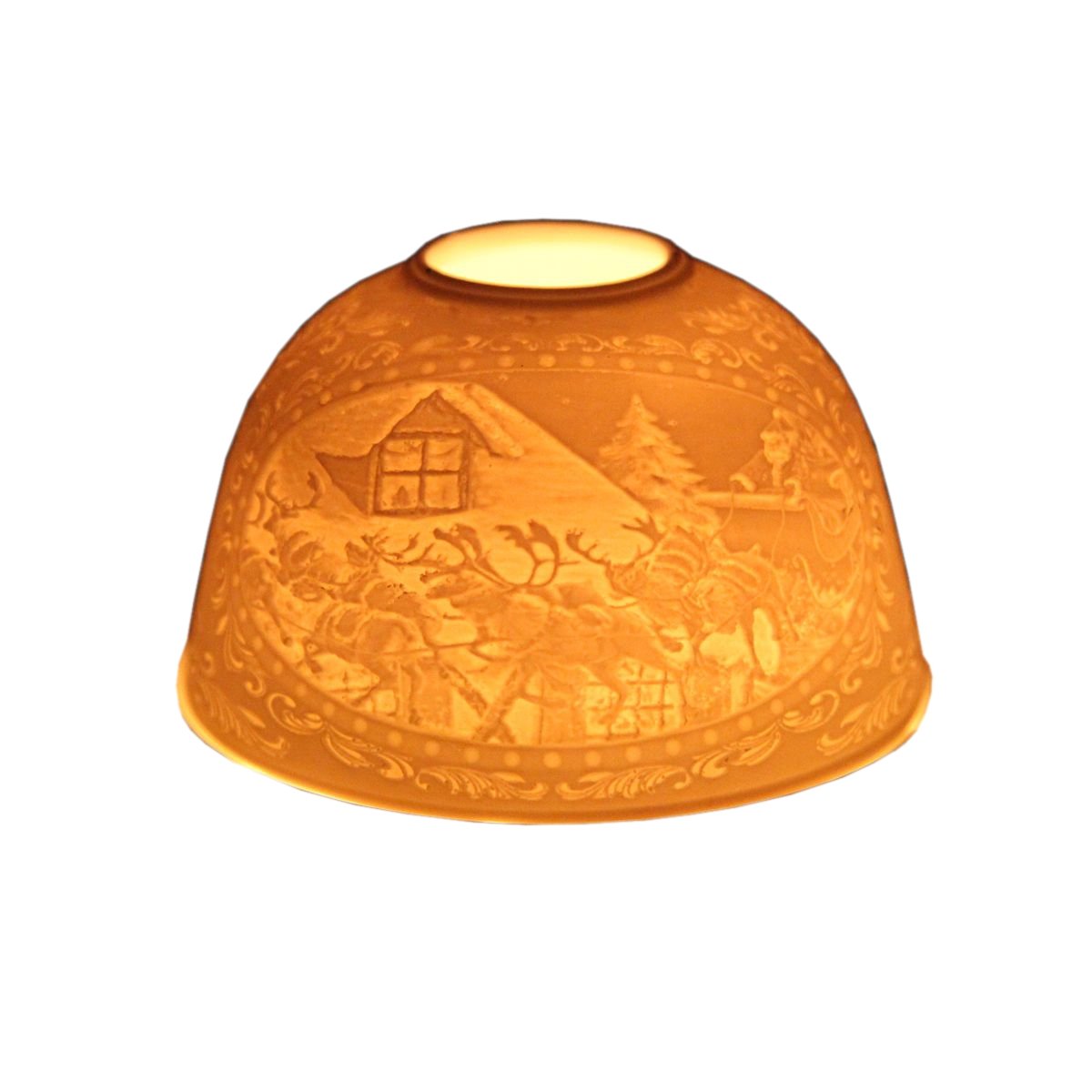 Lampion porcelanowy na tealight 8 cm ZIMA VILLA ITALIA