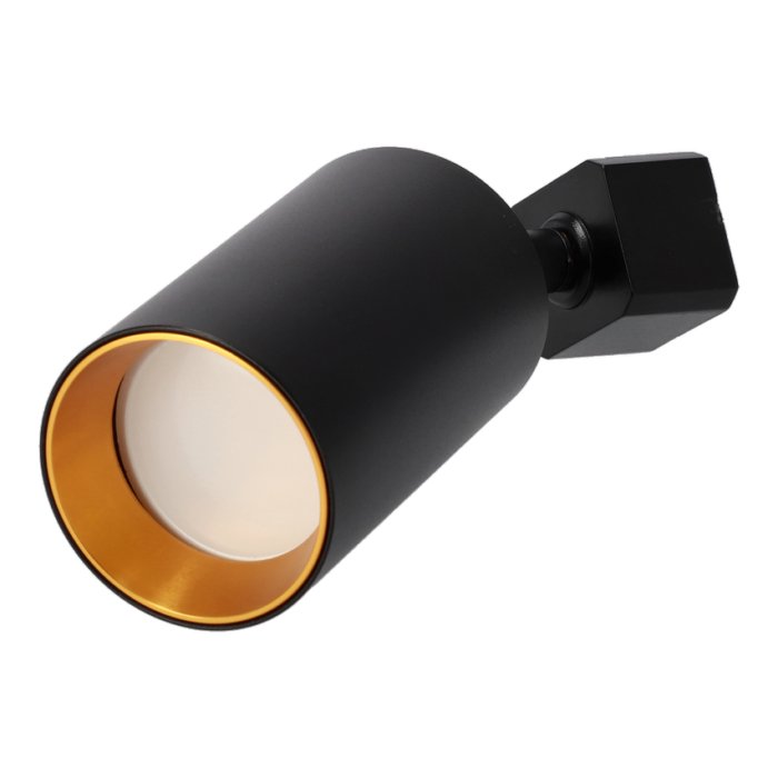 Lampa Reflektor Na Szynoprzewód Nalga Tc Black Gold Gu10 Czarna, Pierścień Złoty Edo777508 Edo