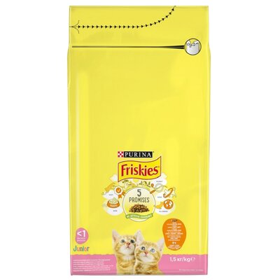 Purina Friskies Junior Z Kurczakiem, Mlekiem I Dodatkiem Warzyw 1,5 Kg