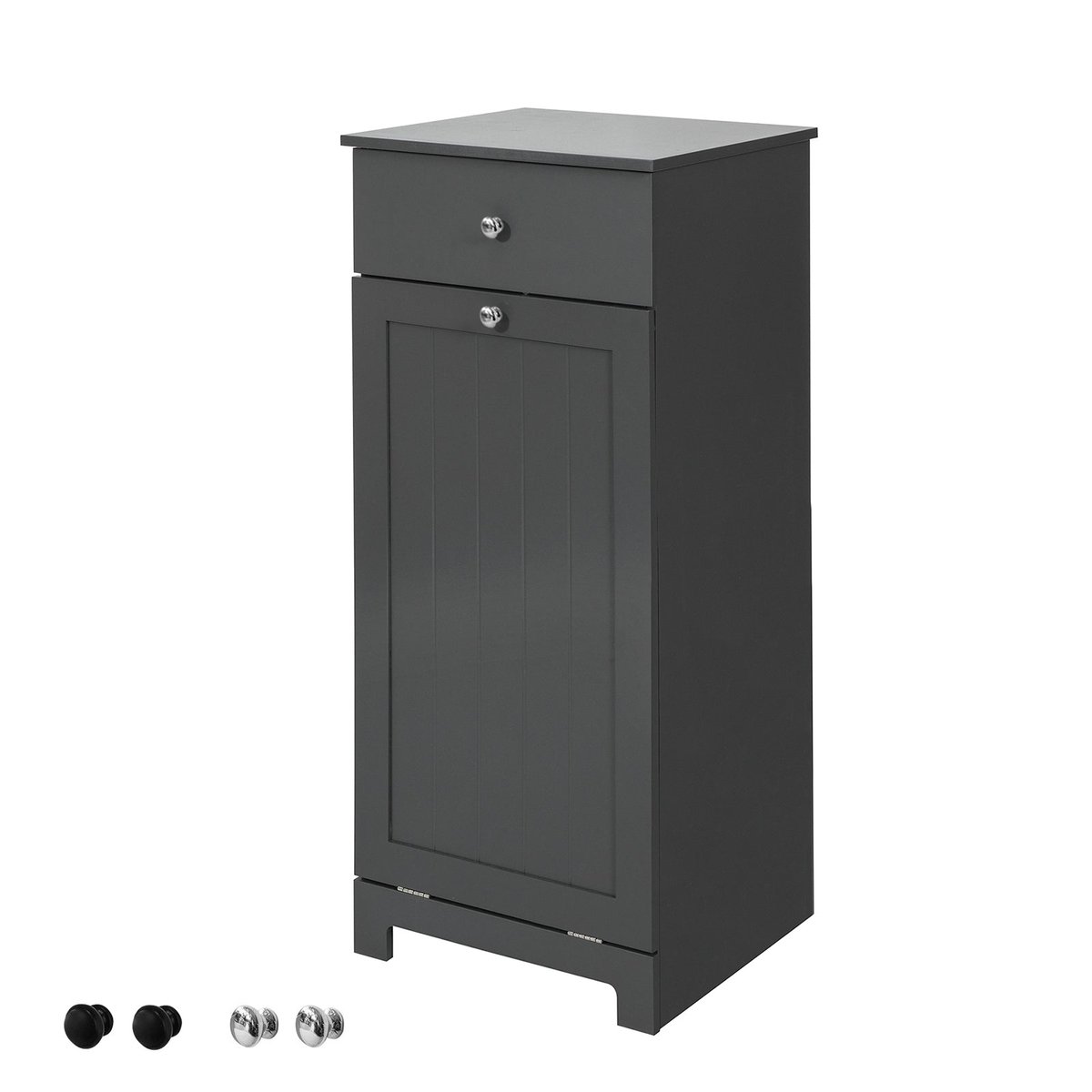 SoBuy Kosz na pranie,szafka łazienkow 2w1,BZR21-DG