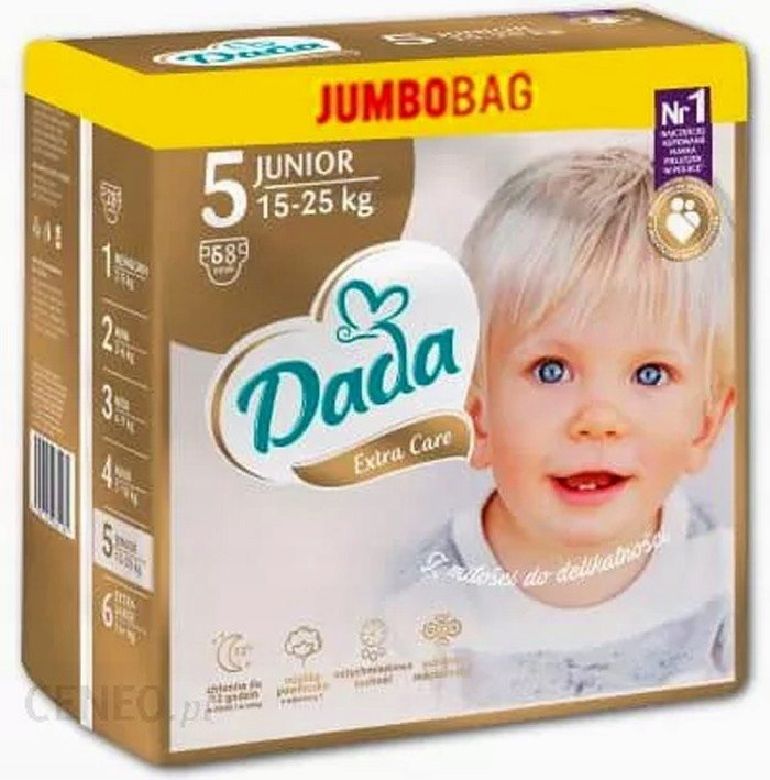 Jumbobag Pieluszki Dada Extra Care 5 Junior 68 Szt