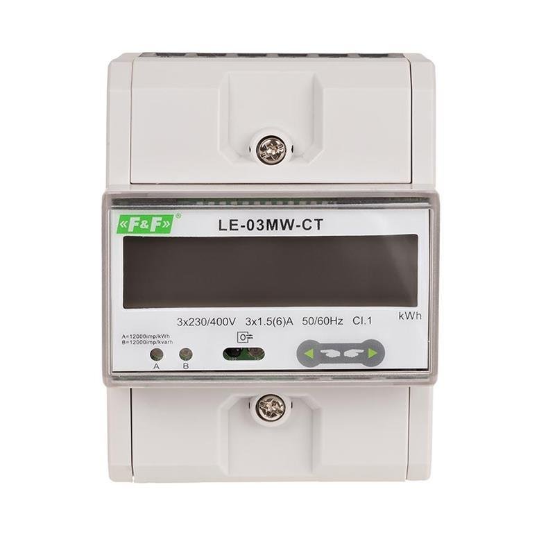 F&F Trójfazowy licznik energii elektrycznej LE-03MW-CT LE-03MW-CT