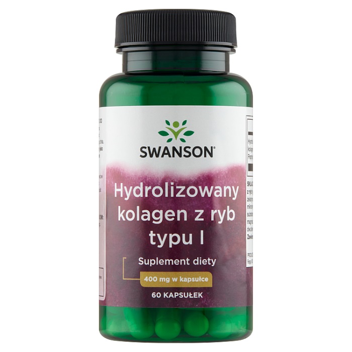 SWANSON Hydrolizowany kolagen z ryb typu I 400 mg - 60 kapsułek SWU1034