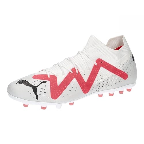 PUMA Męskie buty piłkarskie Future Match Mg, Puma White PUMA Black Fire Orchidea, 40.5 EU