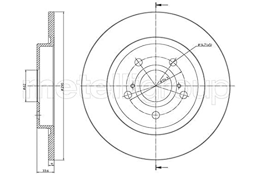 METELLI Tarcza hamulcowa 23-1274C