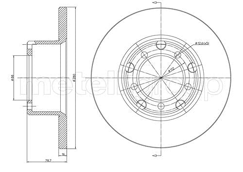 METELLI Tarcza hamulcowa 23-0210