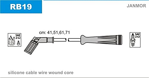 JANMOR Zestaw przewodów zapłonowych RB19