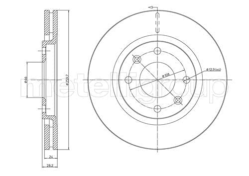 METELLI Tarcza hamulcowa 23-0455