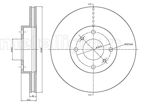 METELLI Tarcza hamulcowa 23-0545