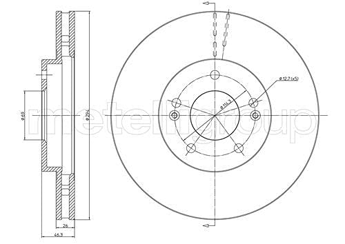 METELLI Tarcza hamulcowa 23-0593C