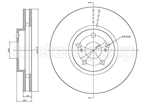 METELLI Tarcza hamulcowa 23-1059C